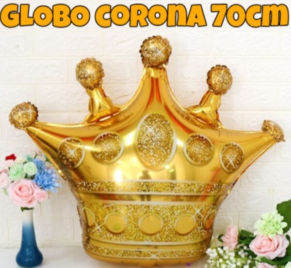 Corona dorada 70cm