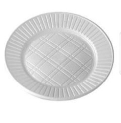 Plato descartable de postre 17cm x10 unid
