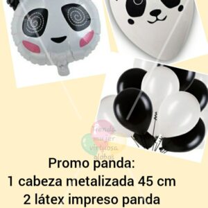 Promo combo globos oso panda