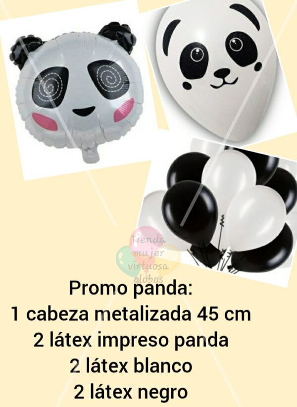 Promo combo globos oso panda