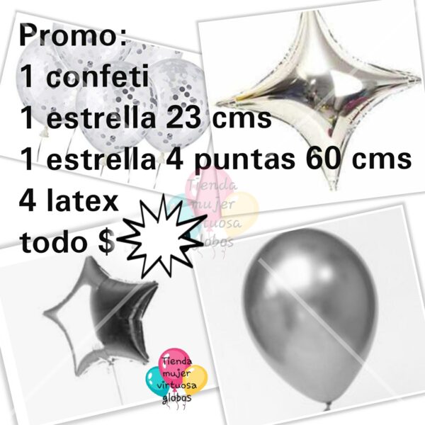 Promo combo globos plata