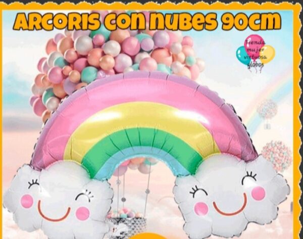 Globo nubecita nube y arco iris grande