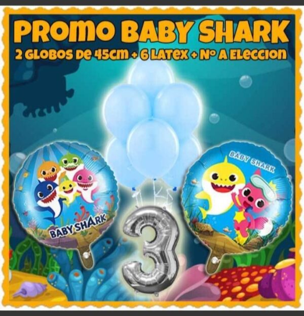 Promo combo globos  baby shark