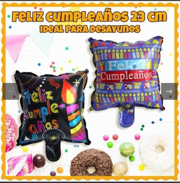 Globos feliz cumple felicidades 23cm - Image 7