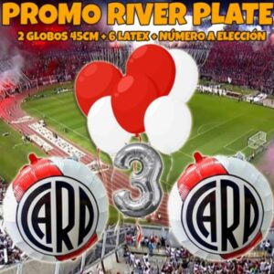 Promo combo globos river fútbol escudos
