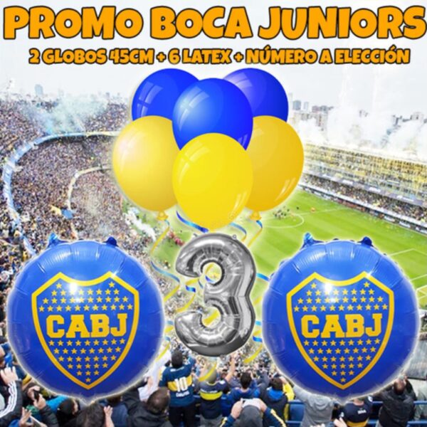 Promo combo globos boca fútbol escudos