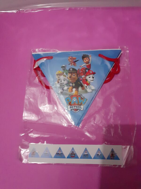 Banderin guirnalda  paw patrol patrulla canina y más personajes consultar!!!