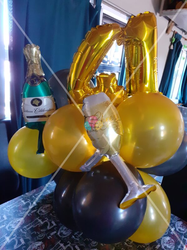 Arreglo bouquet globos, centro de mesa