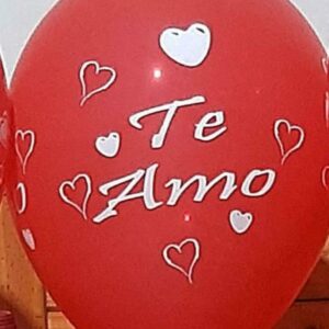 Globo látex impreso "te amo"