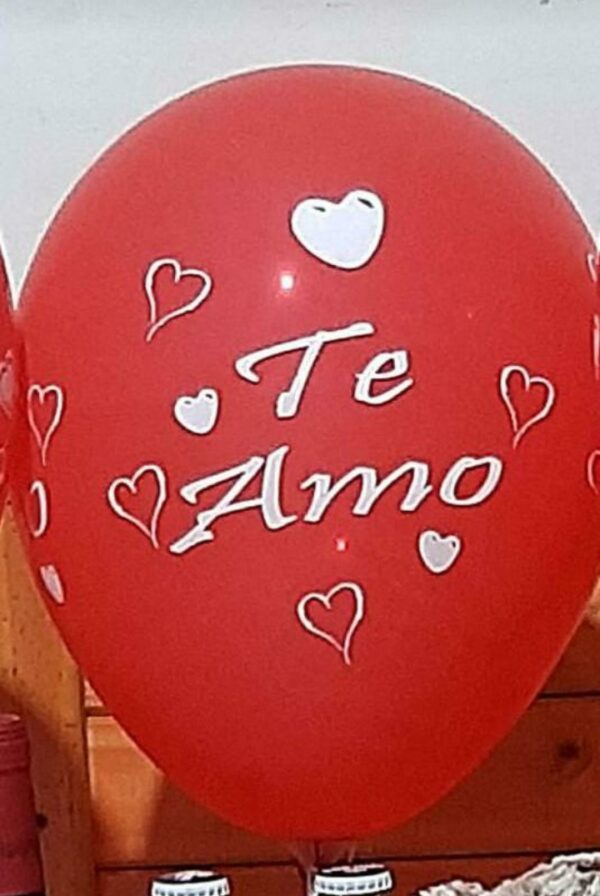 Globo látex impreso "te amo"