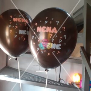 Globo látex impreso desinflado baby shower, nena nene