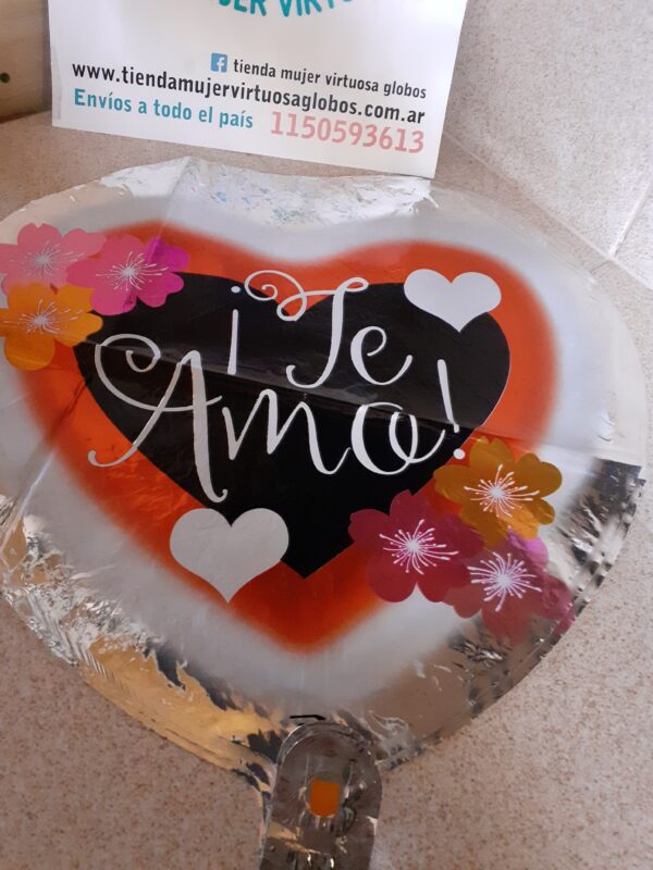 Globo te amo 45cm corazón