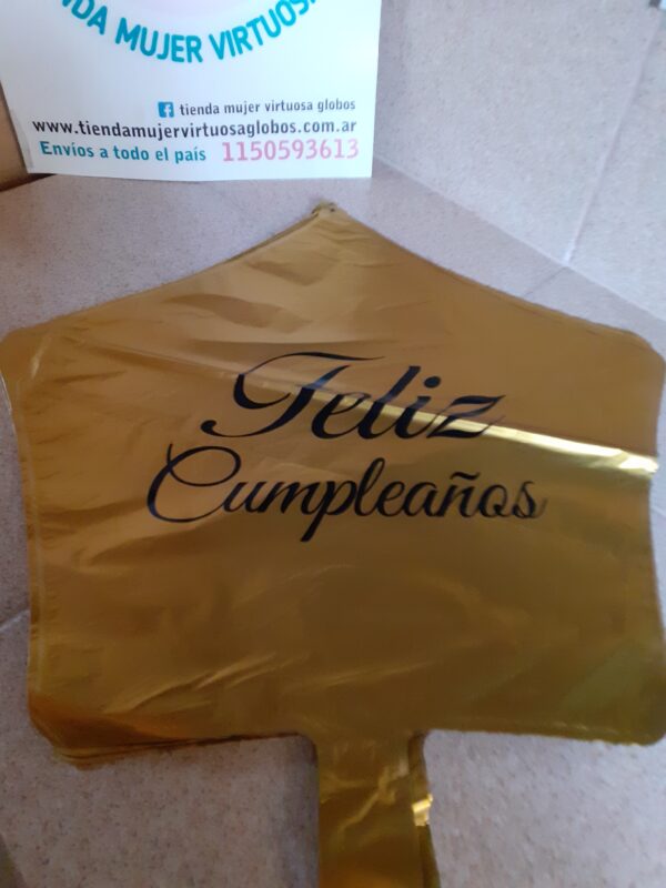 Globo feliz cumpleaños 45cm estrella
