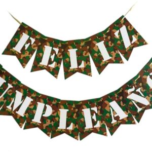 Banderin guirnalda feliz cumpleaños camuflado