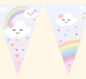 Banderin guirnalda nubecita y arco iris