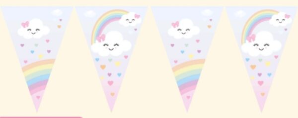 Banderin guirnalda nubecita y arco iris