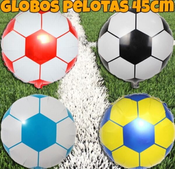 Globo pelota fútbol 45cm boca, river, blanco y negro, celeste y blanco