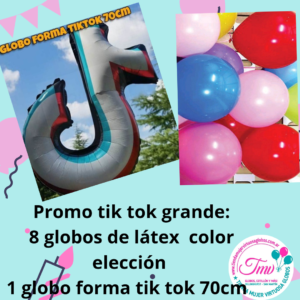 Promo combo globos tik tok grande 70cm