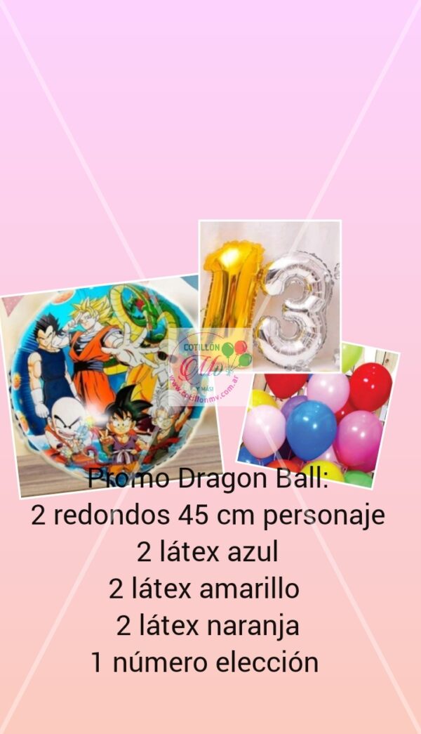 Promo combo globos  Dragon ball, goku