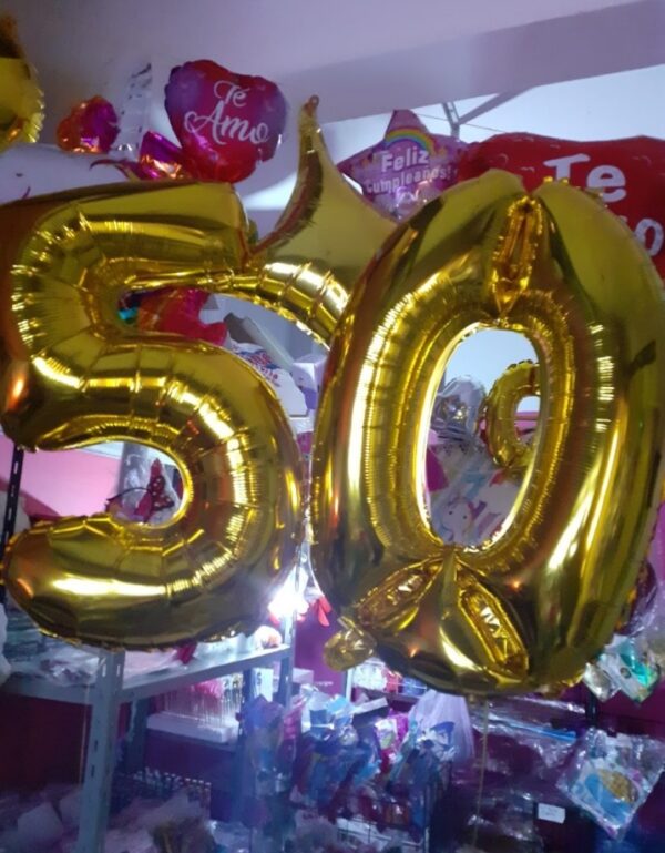 Globo número 70 cm dorado