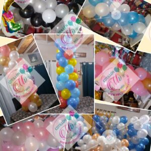 Guirnalda globos de látex de 1,5 metros color a elección