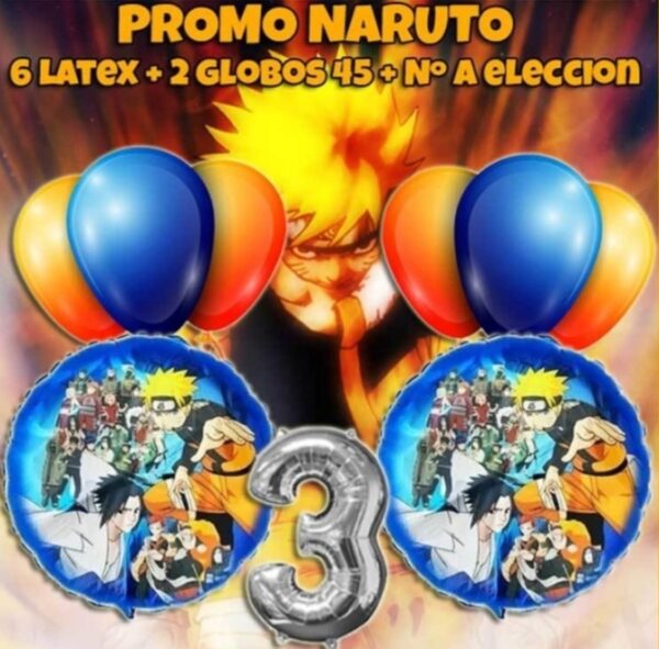 Promo combo  globos Naruto