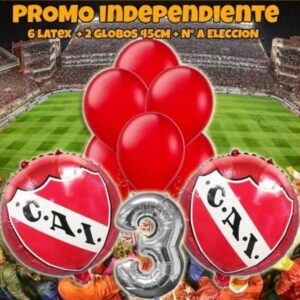 Promo combo globos independiente fútbol