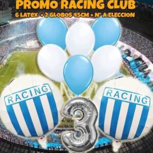 Promo combo  globos racing fútbol