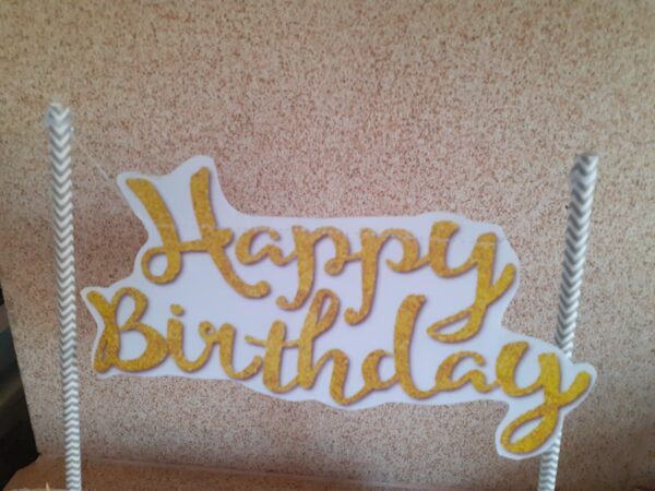 Banderin pinche topper torta feliz cumpleaños