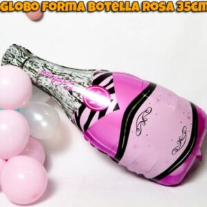 Globo botella rosa champagne 35cm