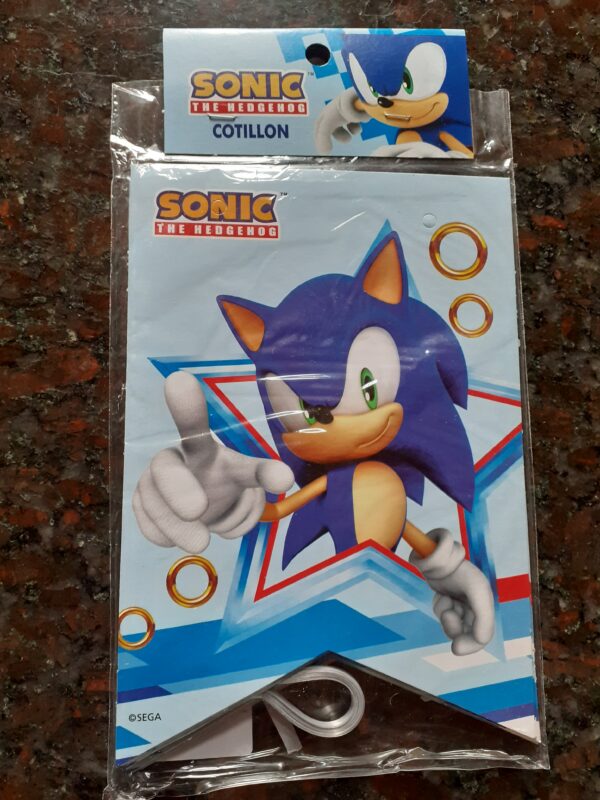 Banderin feliz cumpleaños sonic