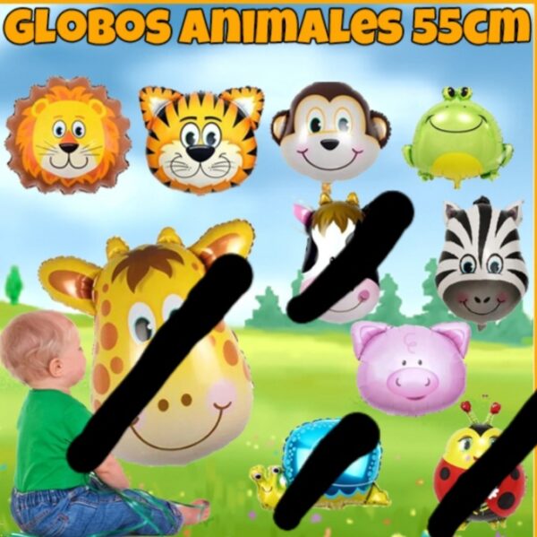 Animales 55 cm cebra, chancho, sapo, león,tigre, mono