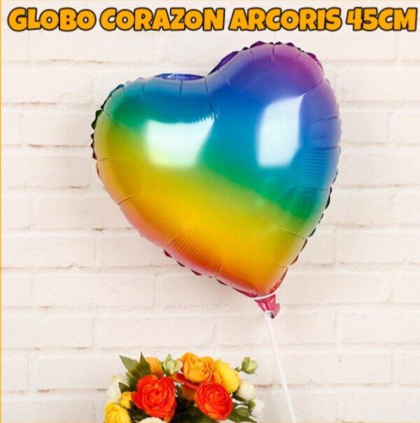 Corazón arco iris 45 cm