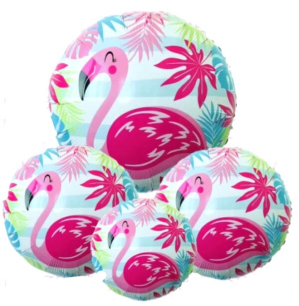 Globo redondo flamenco 45 cm x unidad