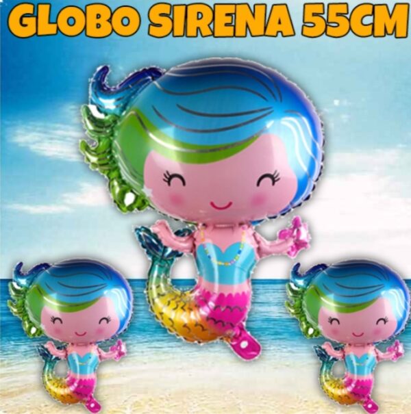 Globo forma sirena 55cm