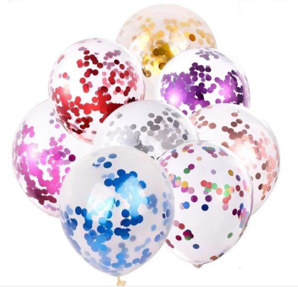 Globos látex transparentes con confeti, papelitos ( leer descripción)