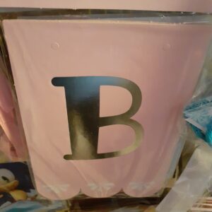 Banderin guirnalda baby shower nena rosa