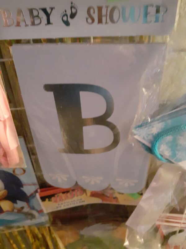 Banderín guirnalda baby shower nene celeste
