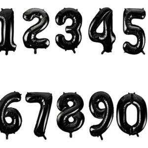 Globos número negros 40 cm