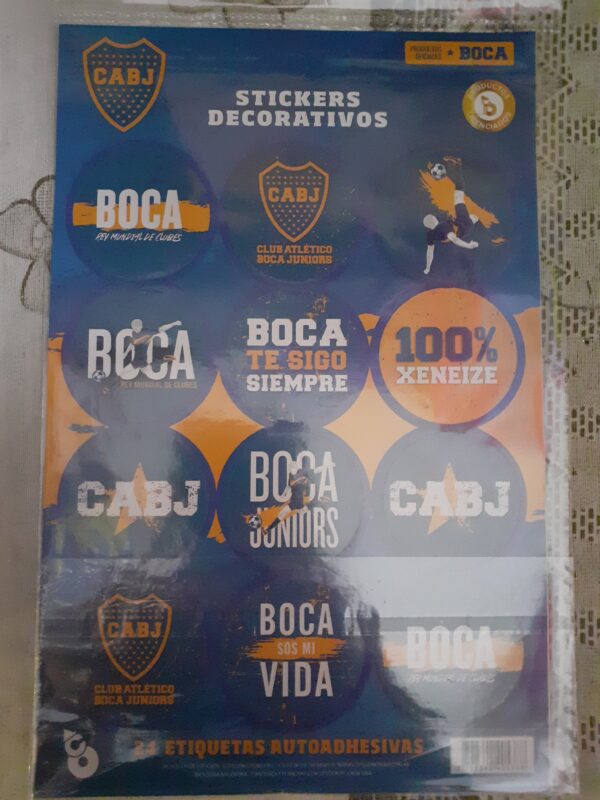 Plancha 24 stickers Boca