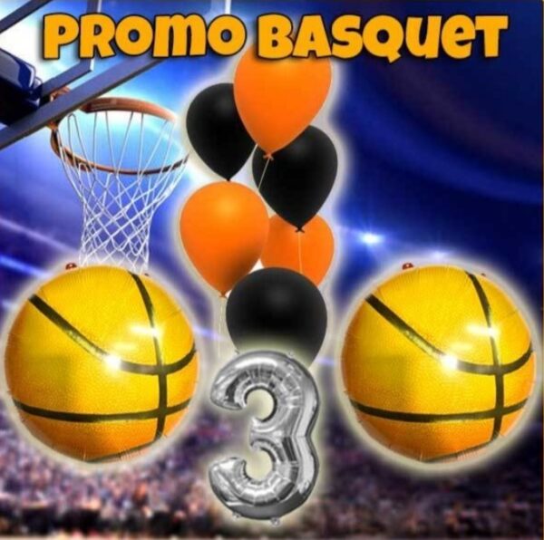 Promo combo globos pelota basquet