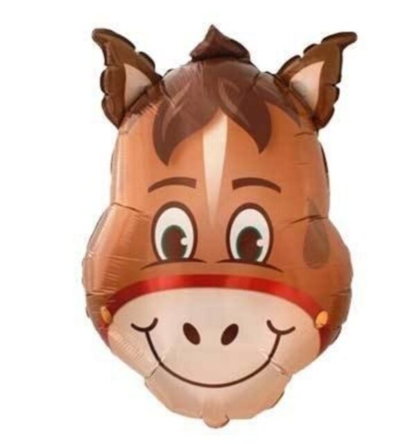 Globo animales granja  cara caballo 64 cm