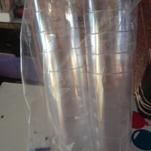 Vaso trago largo x10 plastico cristal transparente acrílico
