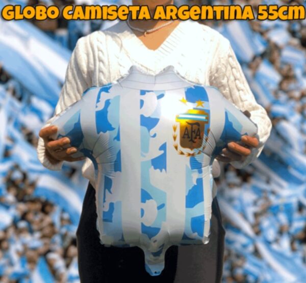 Globo forma camiseta 55 cm fútbol Argentina