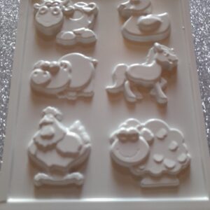 Molde placa animales de la granja acetato plastico