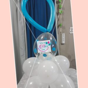Arreglo base globos con chupete baby shower