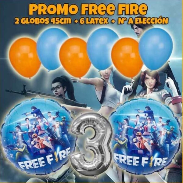 Promo combo globos free fire