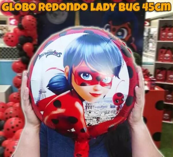 Globo redondo lady bug 45 cm
