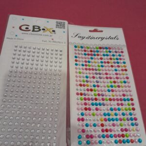 Blister brillos strass stickers  autoadhesivo