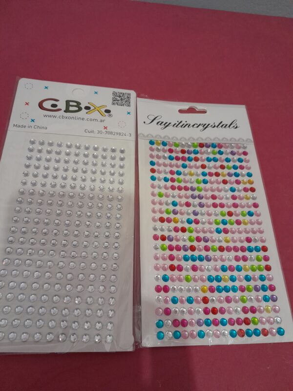 Blister brillos strass stickers  autoadhesivo